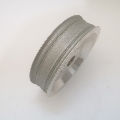 Diamond forming wheels are used to polish amber gemstones