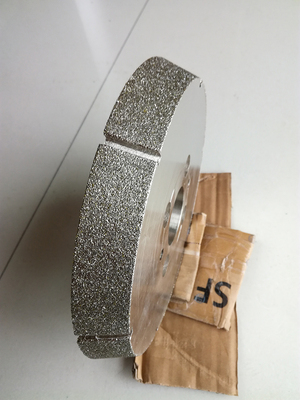 Electroplated diamond single bevel grinding wheel for brake chamfering